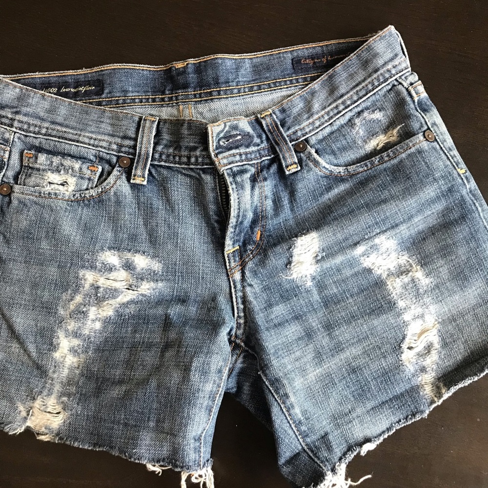 Citizens of Humanity cut off jean shorts rips